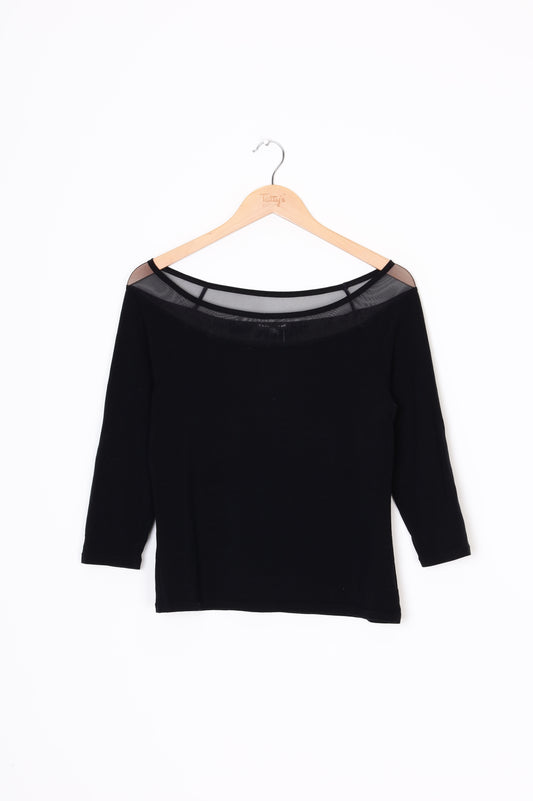 Paula Ryan Womens Black Top Size L