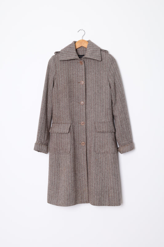 Helen Cherry Womens Grey Coat Size M