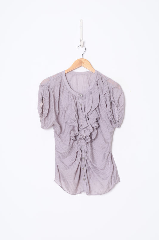 No Label Womens Grey Blouse Size S