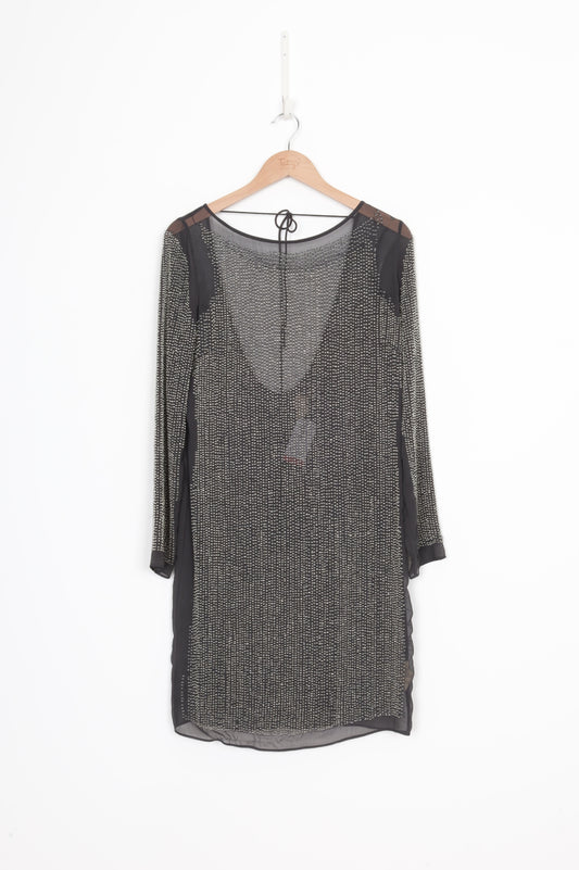 Needle & Thread Womens Grey Dress Size 10