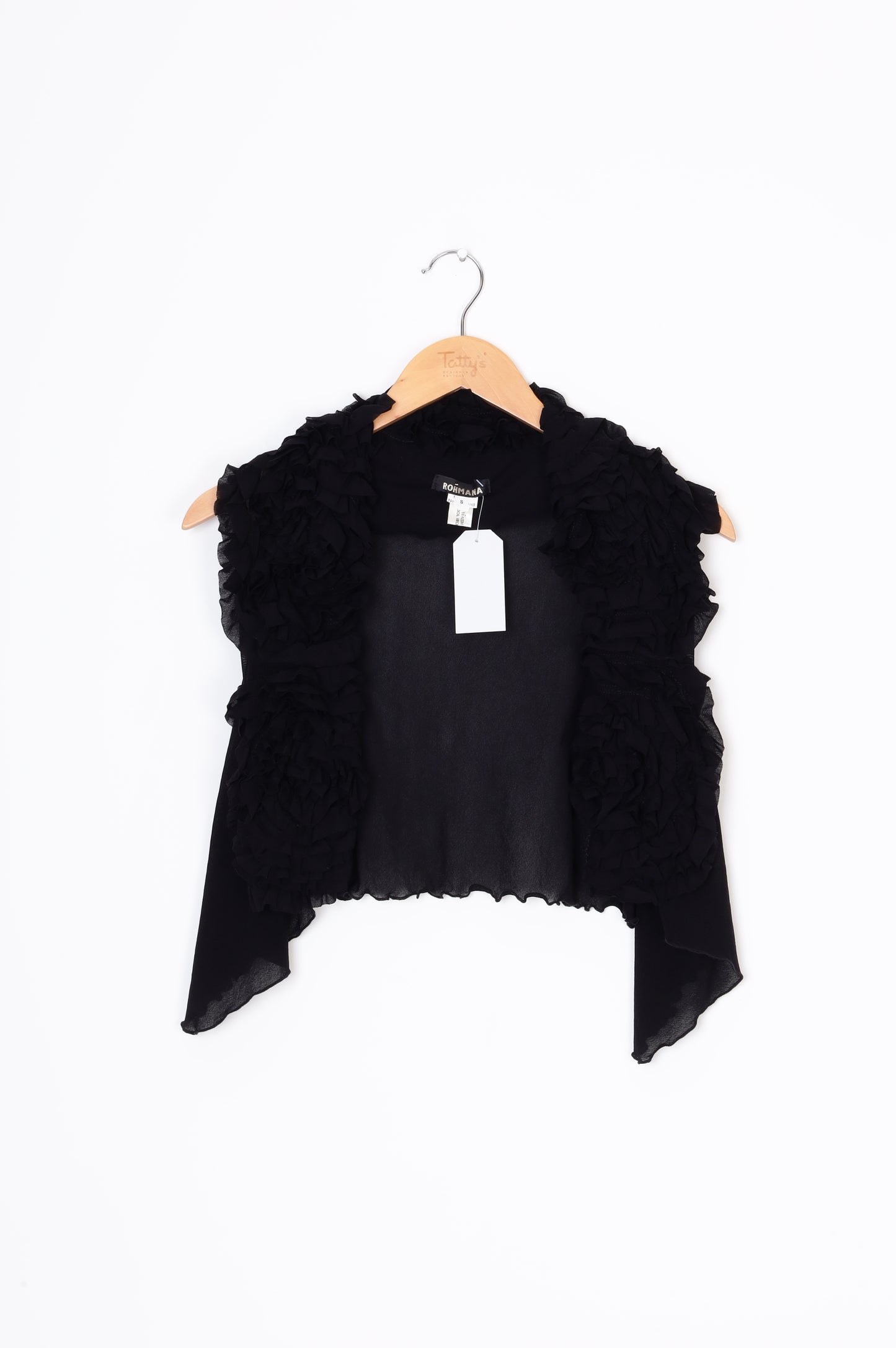 Rohmana Womens Black Vest Size S