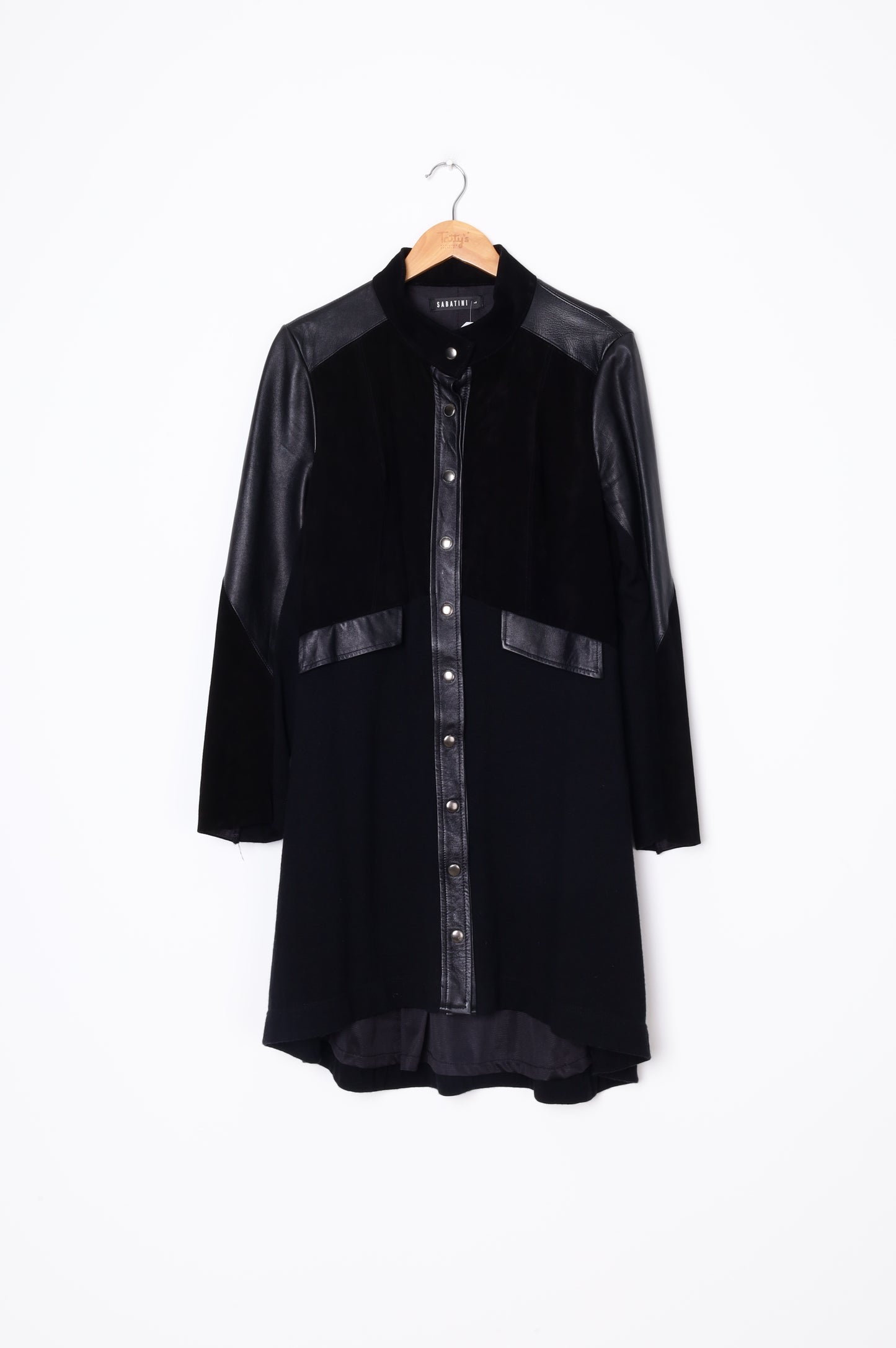 Sabatini Womens Black Coat Size L