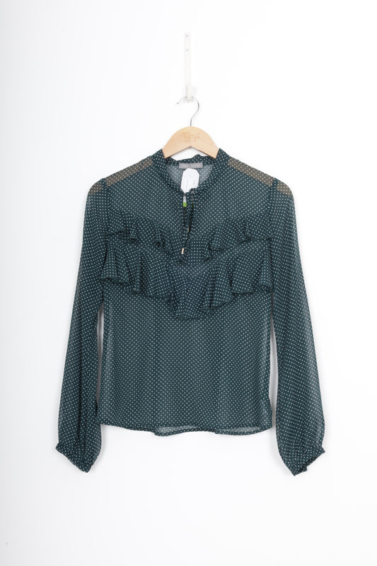 Ingrid Starnes Womens Green Blouse Size S