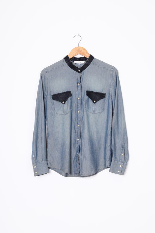 IRO Womens Blue Shirt Size 38