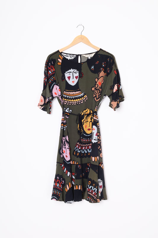 Claire Johnson + Gorman Womens Green Dress Size 14