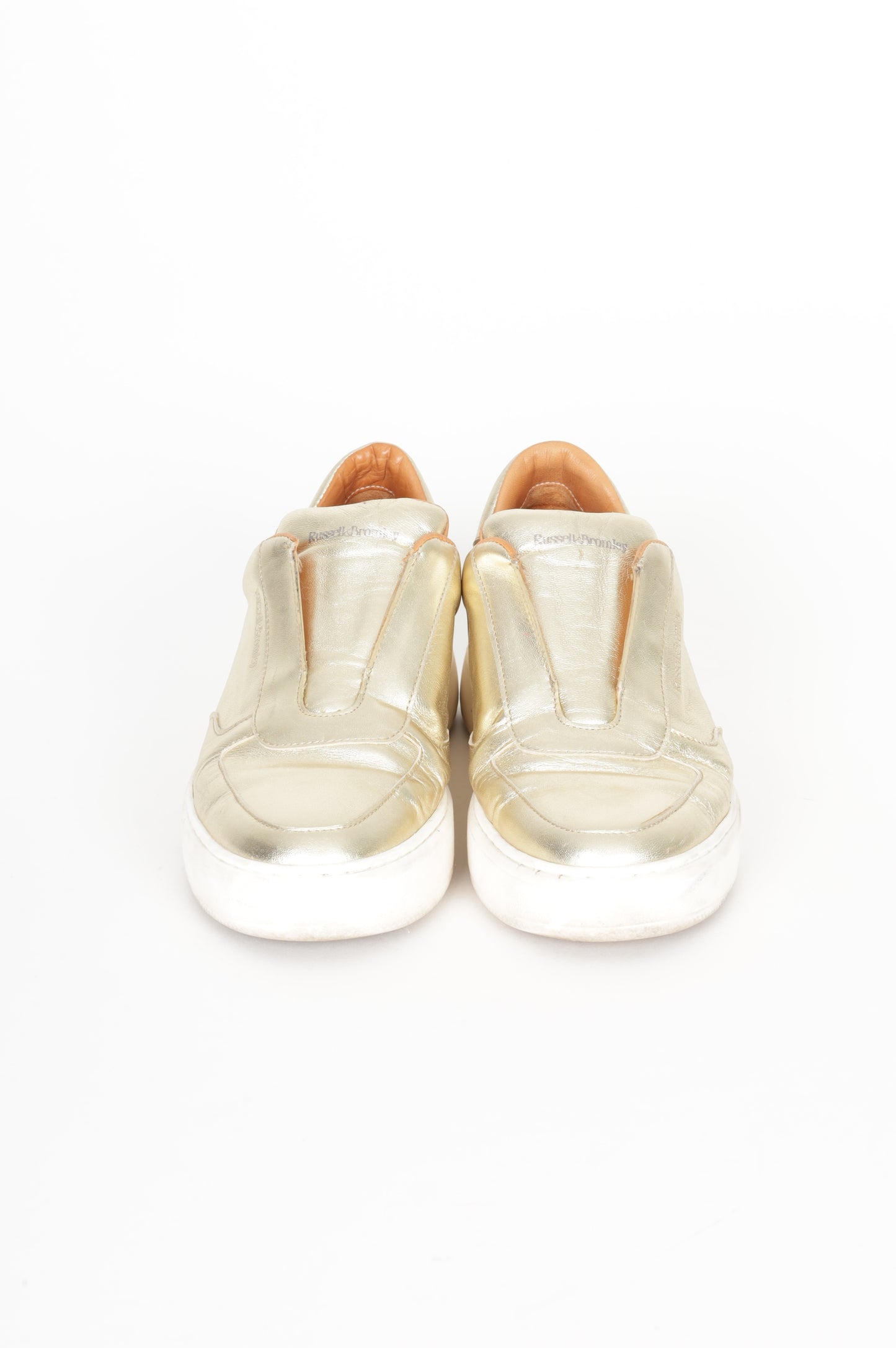 Russell&Bromley Womens Gold Sneakers Size EU 39