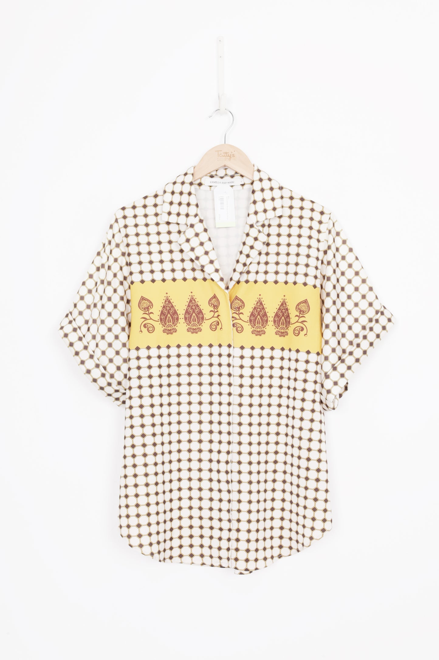 Camilla & Marc Womens White Shirt Size 6