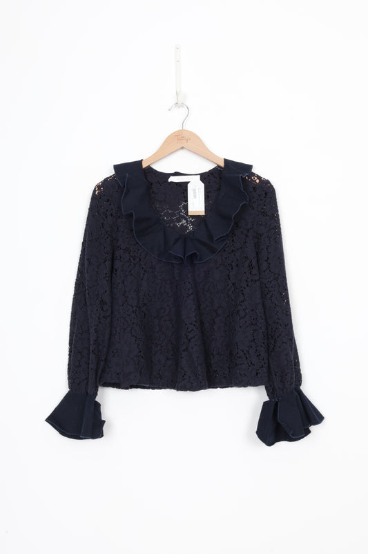 seebychloe Womens Blue Top Size 40