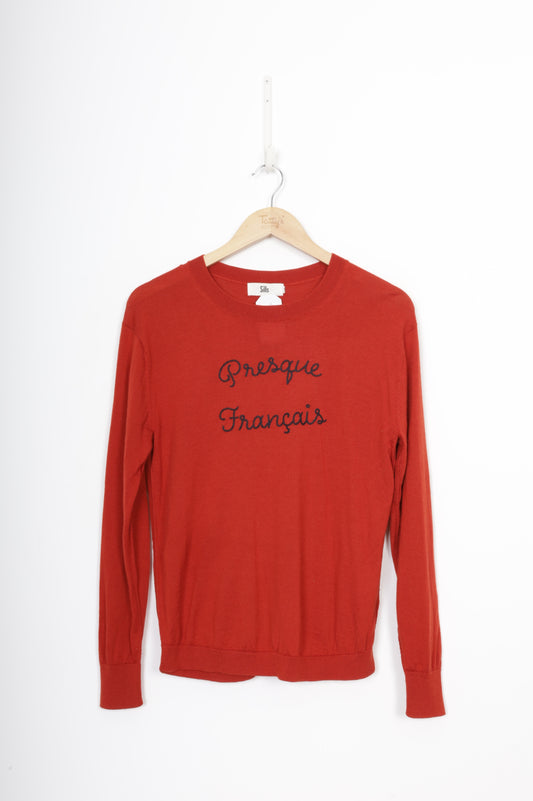 Sills Womens Orange Jumper Size XS