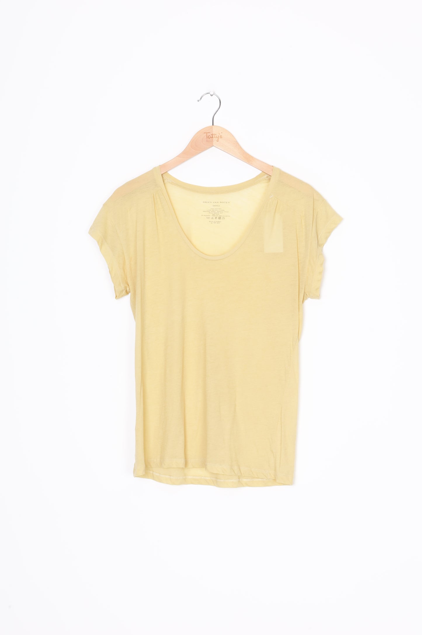 Dries Van Noten Womens Yellow Top Size S