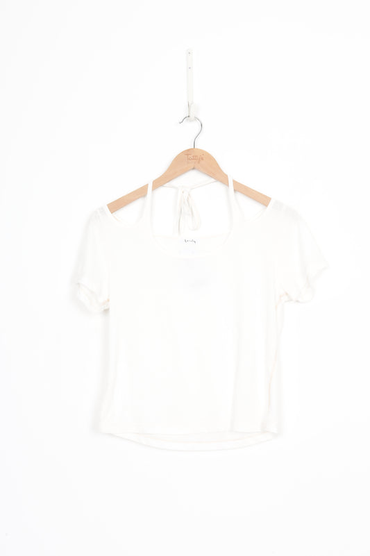 Lonely Womens White T-shirt Size XL