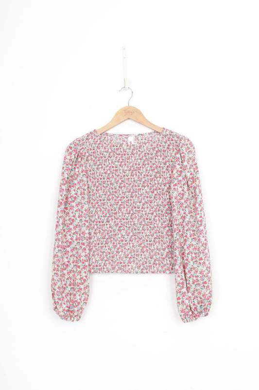 Sylvester Womens Cream Top Size 8