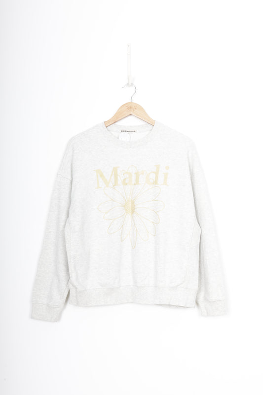 Mardi Mercredi Womens Grey Sweatshirt Size S