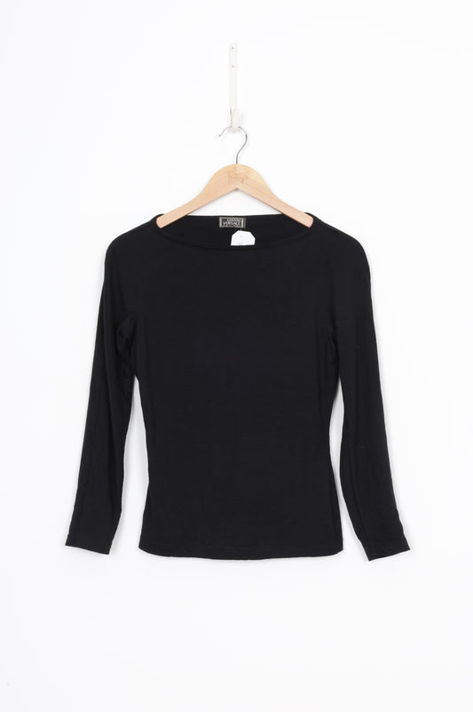 Gianni Versace Womens Black Top Size 40