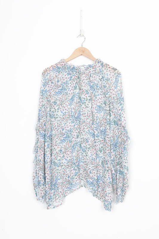 MA Dainty Womens White Blouse Size 12