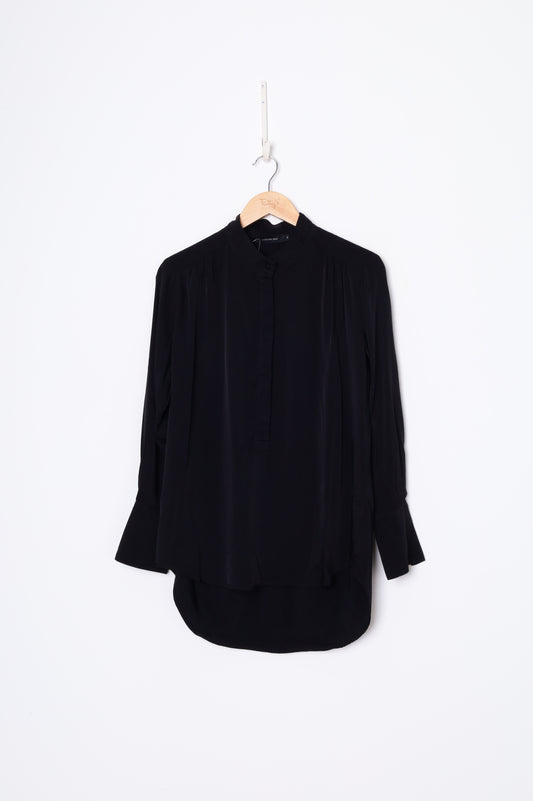 Caroline Sills Womens Black Blouse Size 8