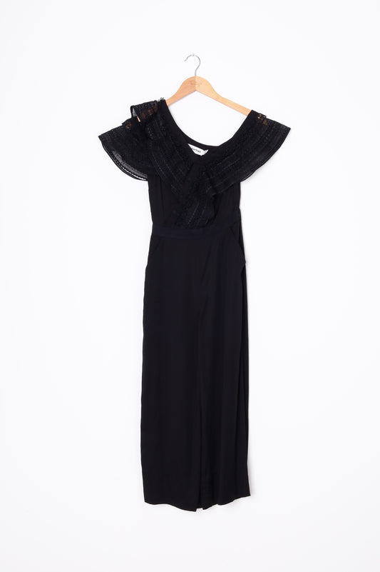 Self-Portrait Womens Black Jumpsuit Size 4