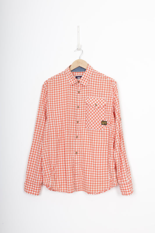 G-Star Raw Mens Orange Shirt Size XL