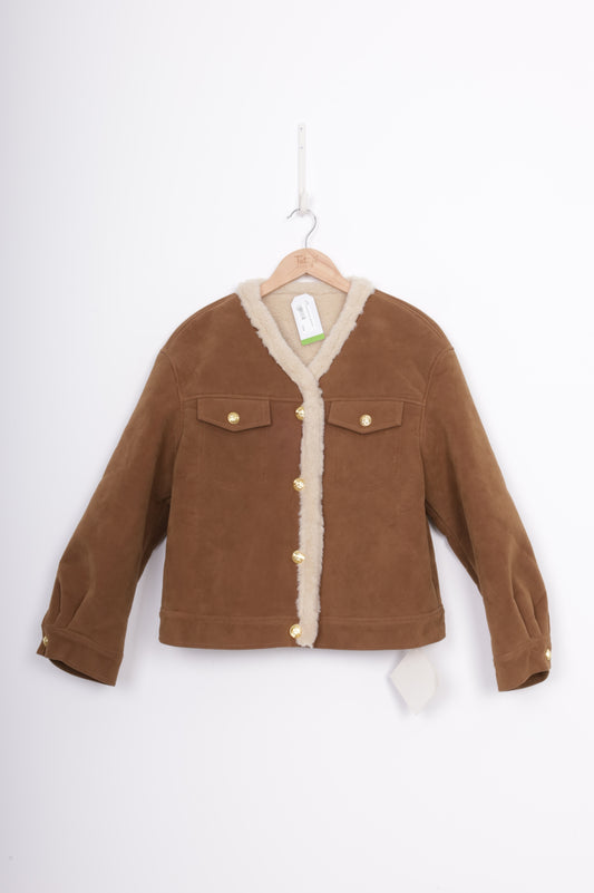 Le Lart Womens Brown Jacket Size M