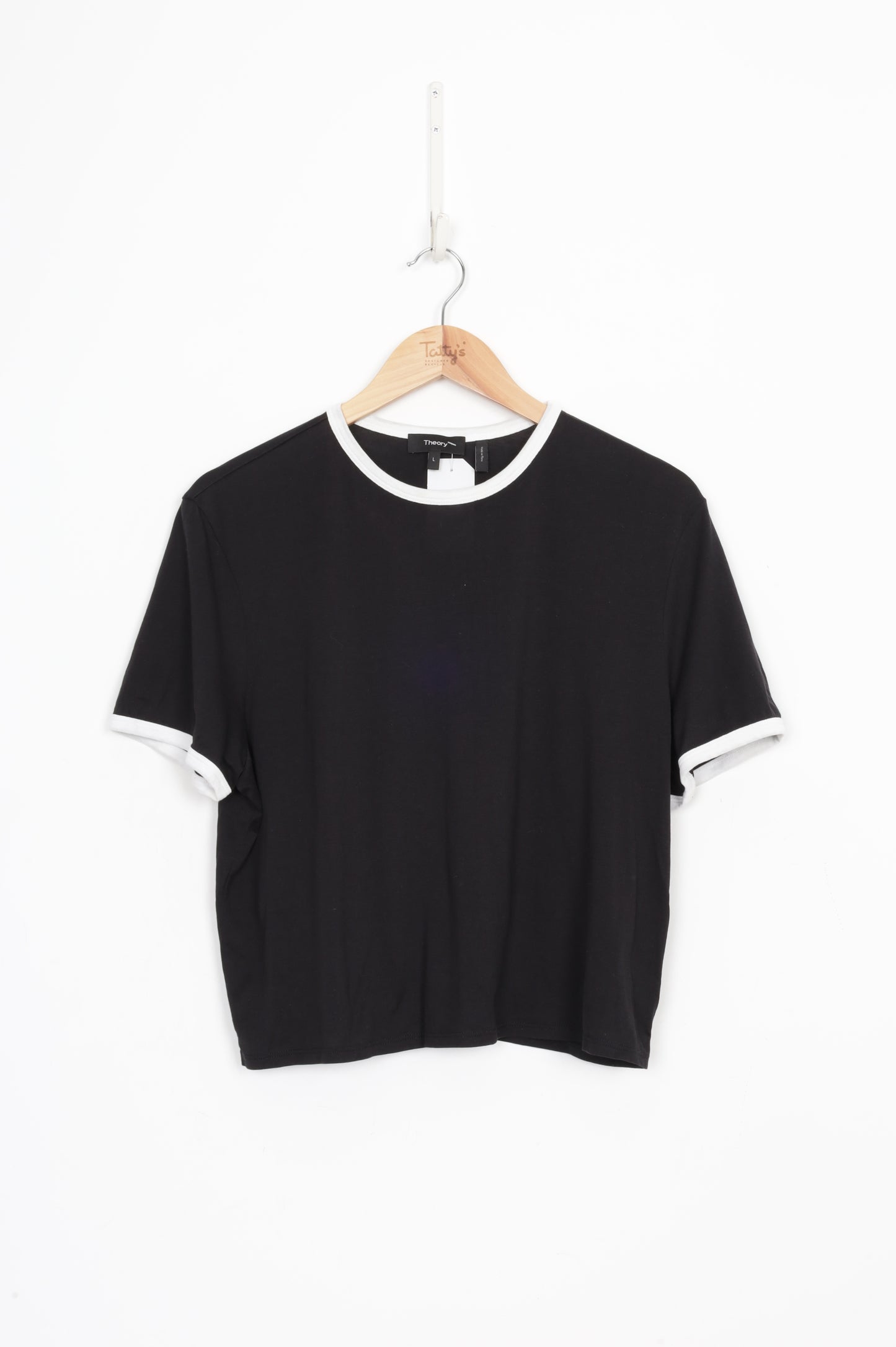 Theory Womens Black T-shirt Size L