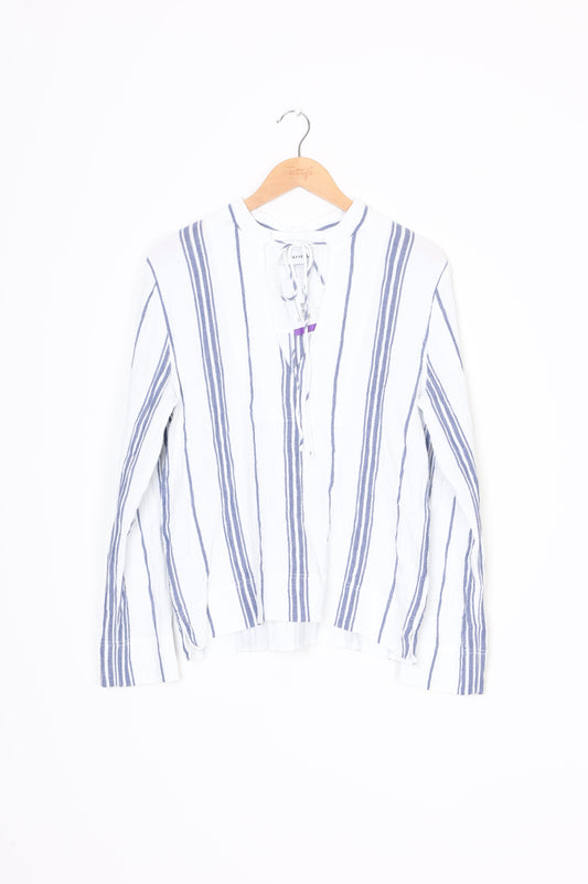 Matteau Womens White Blouse Size 8