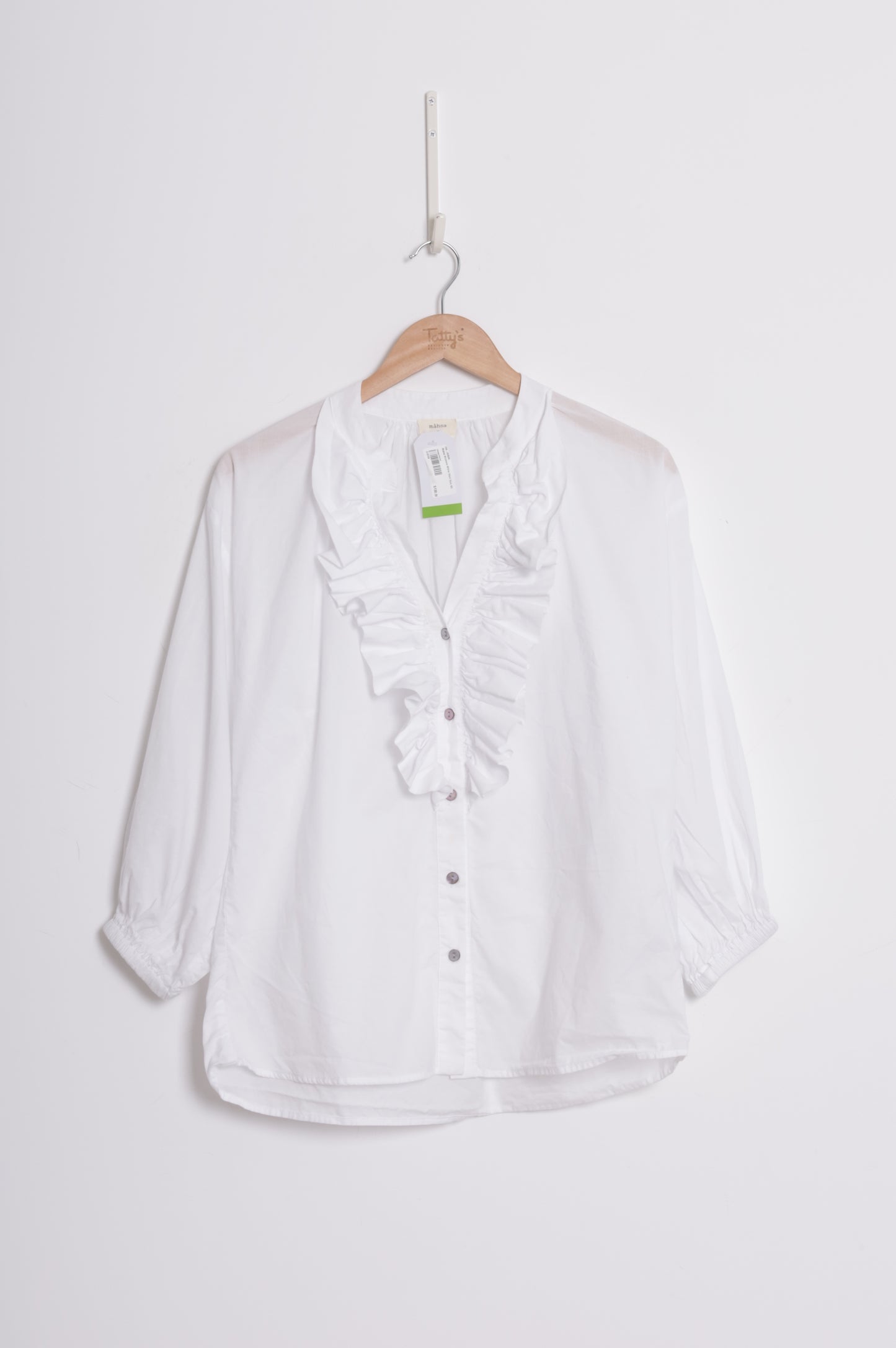 Mahsa Womens White Shirt Size XS