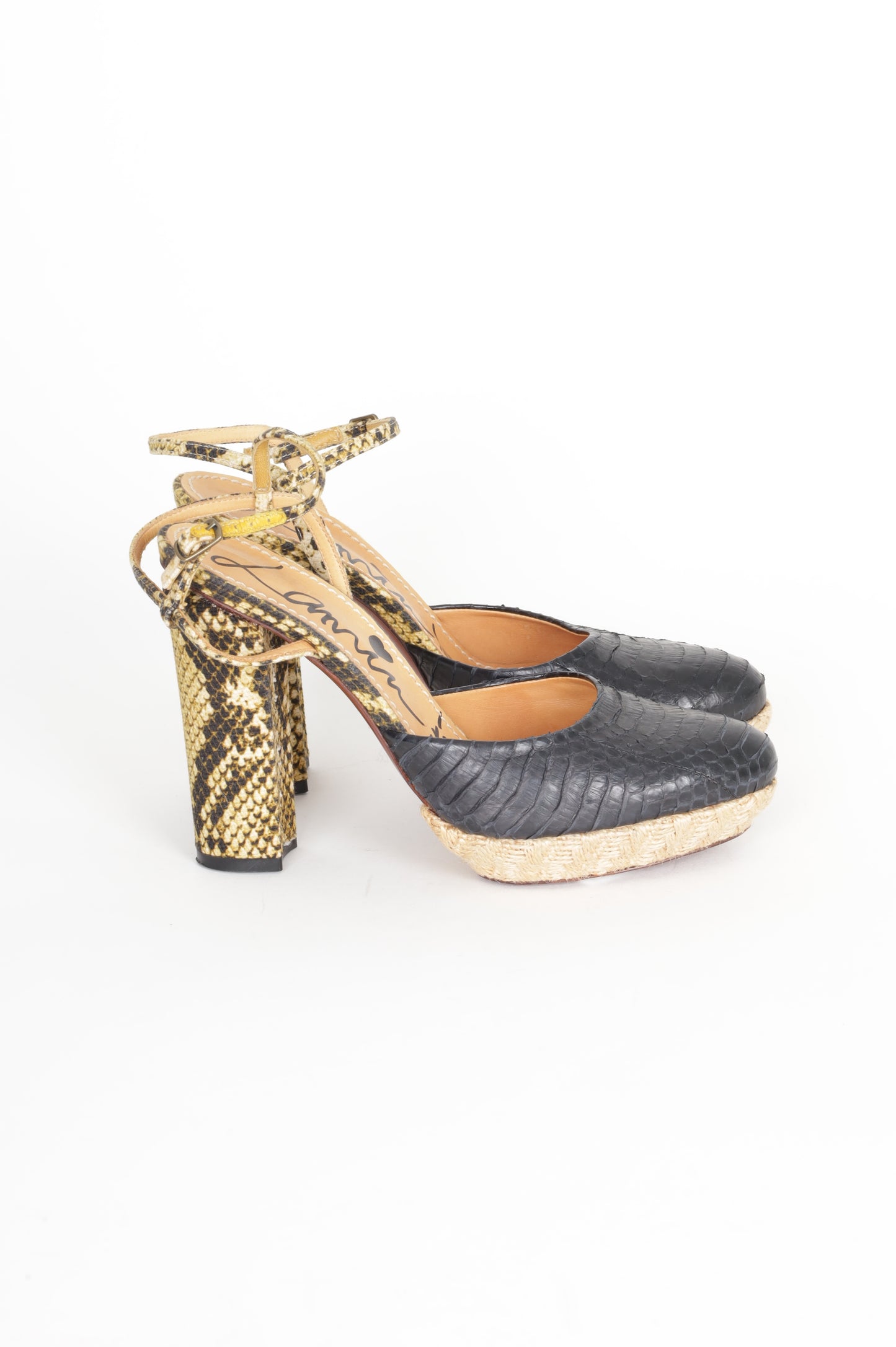 Lanvin Womens Black Heels Size EU 38.5