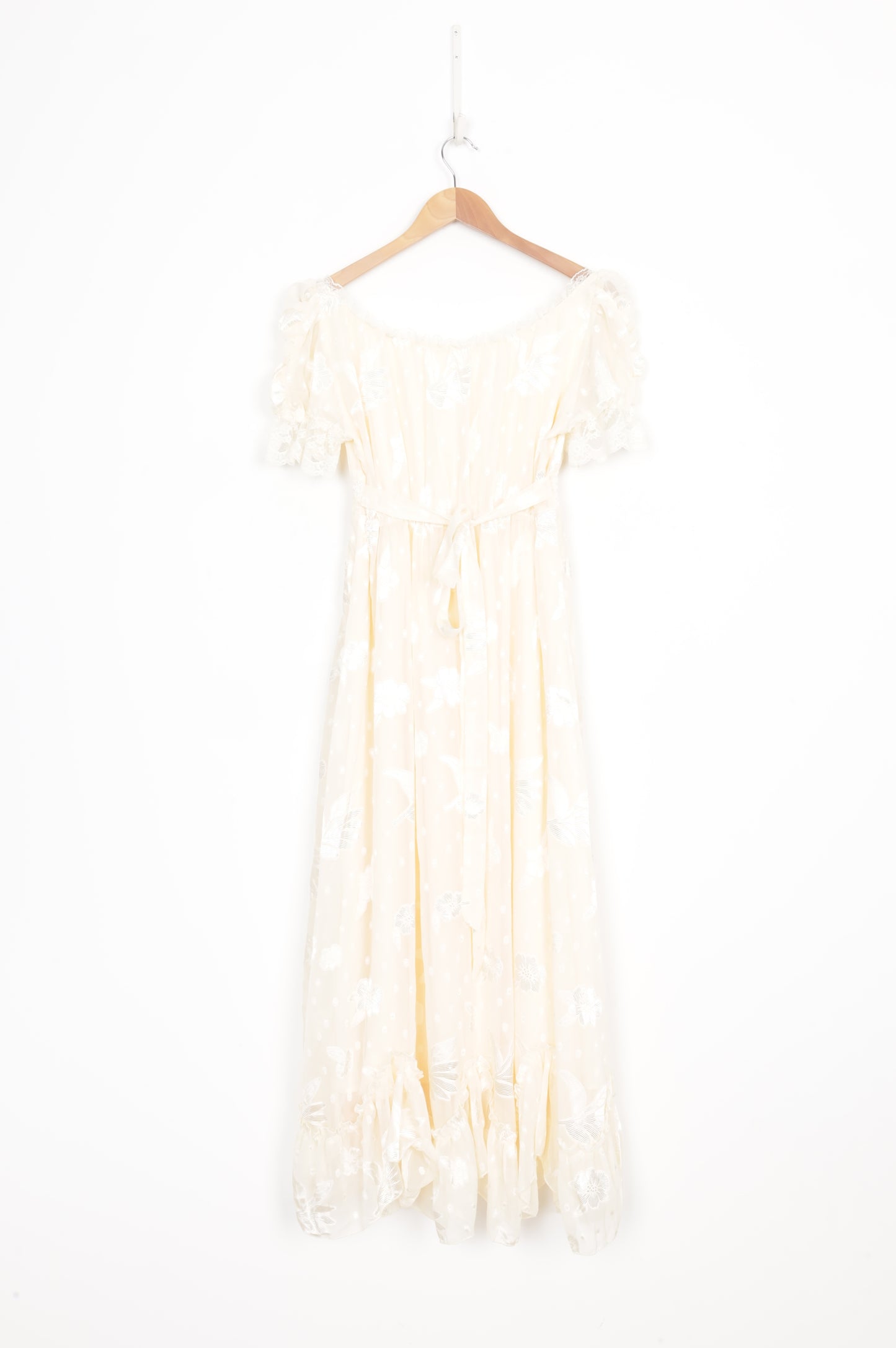 Lace Made Womens Cream Dress Size L