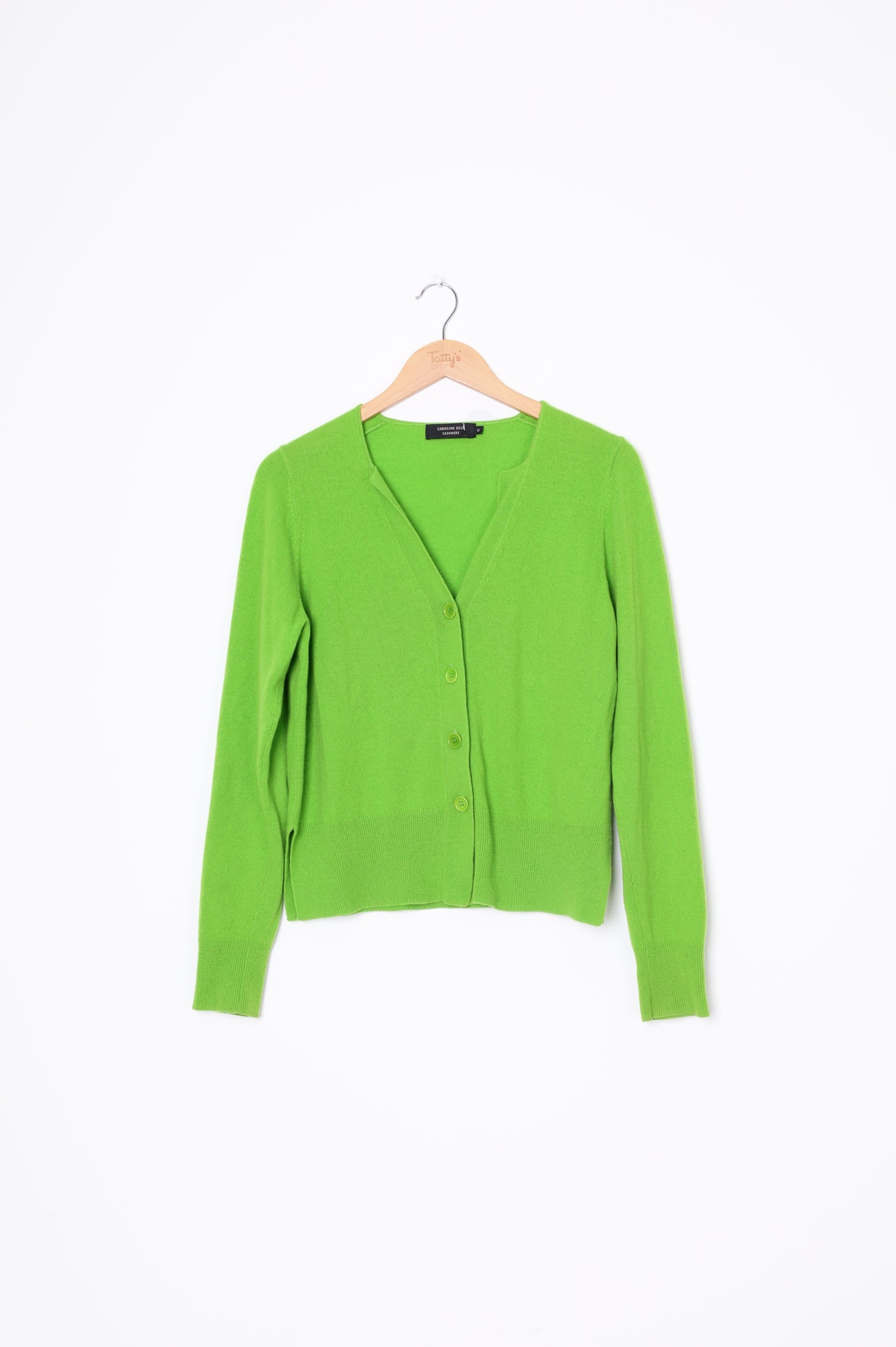 Caroline Sills Womens Green Cardigan Size M