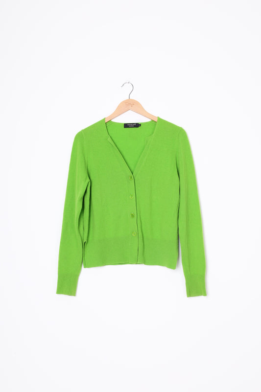 Caroline Sills Womens Green Cardigan Size M