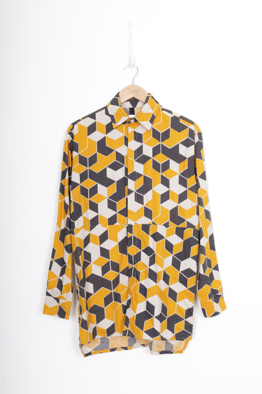 Kowtow Womens Yellow Shirt Size M