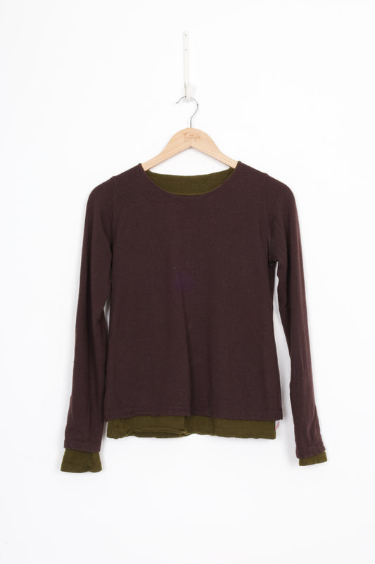 Caroline Sills Womens Brown Jumper Size S