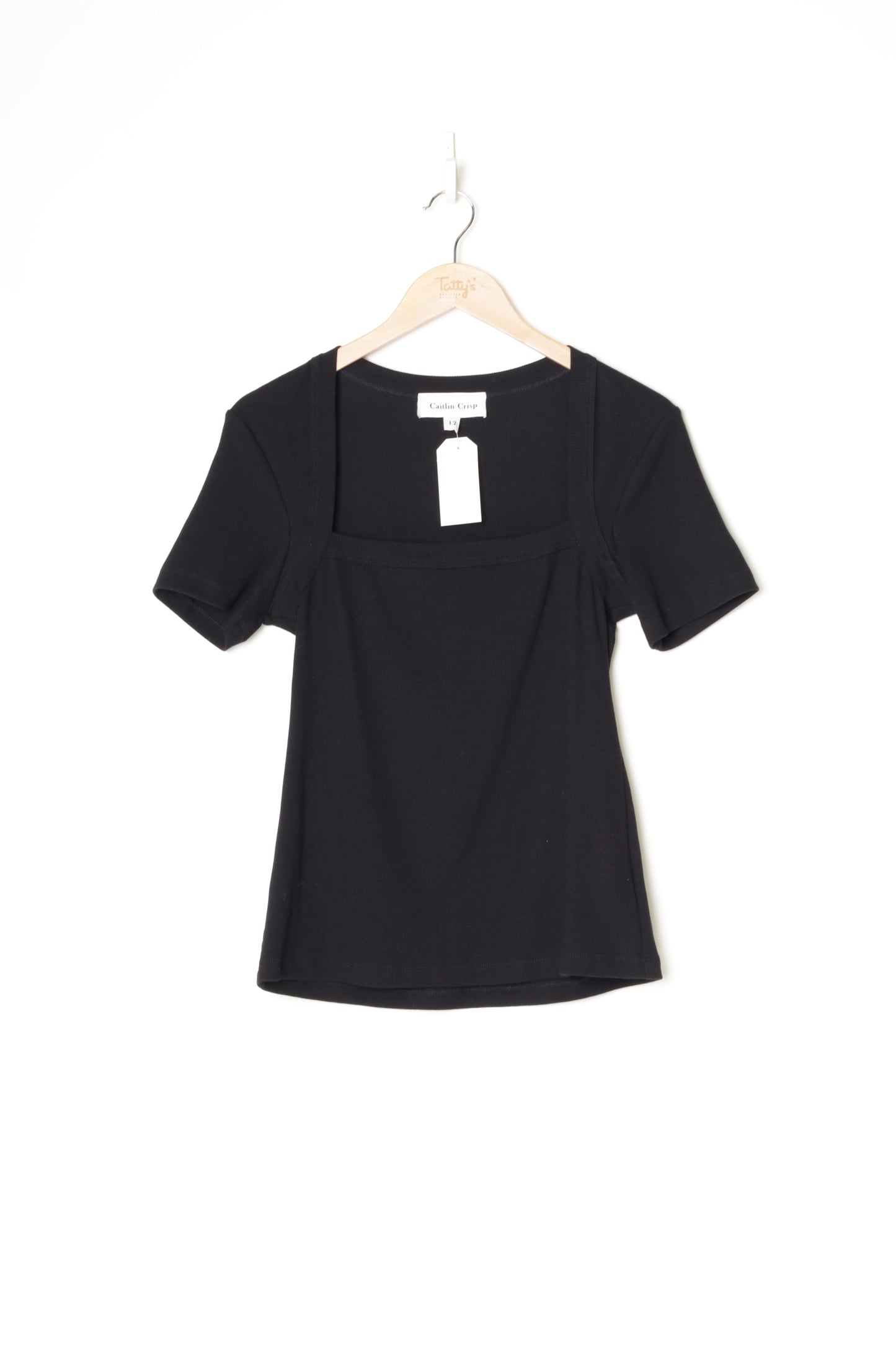 Caitlin Crisp Womens Black Top Size 12