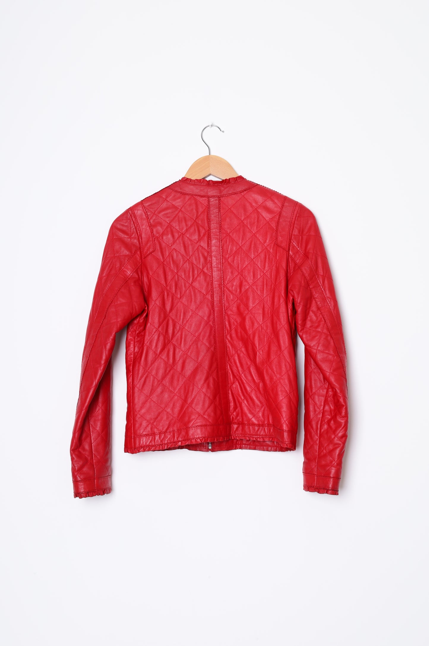 Trust Leather Womens Red Jacket Size S