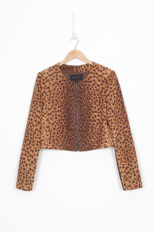 BCBG Maxazria Womens Brown Jacket Size L