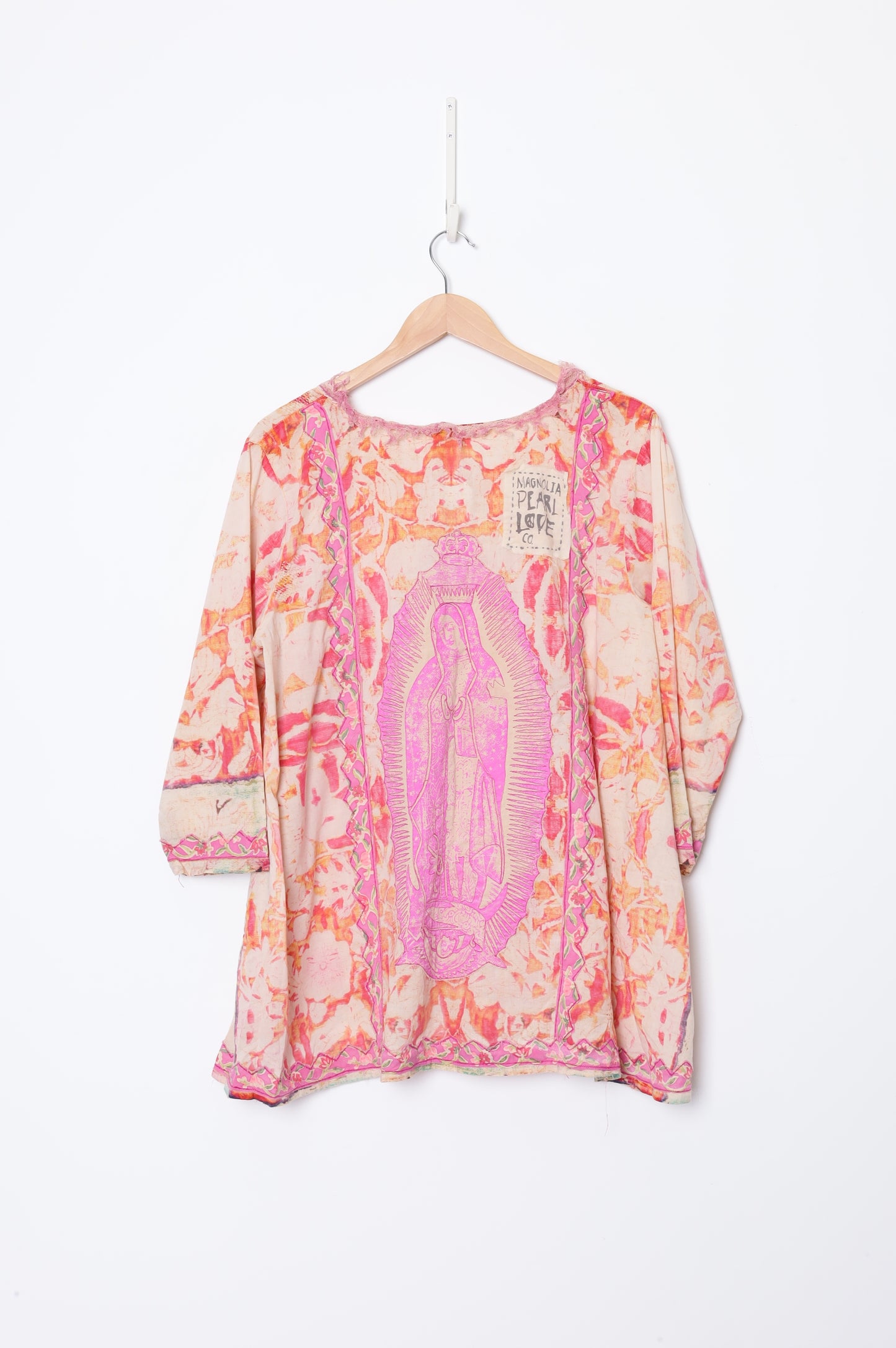 Magnolia Pearl Womens Pink Blouse Size O/S