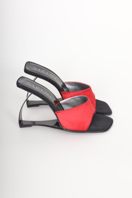 Vicini Womens Red Heels Size EU 37.5