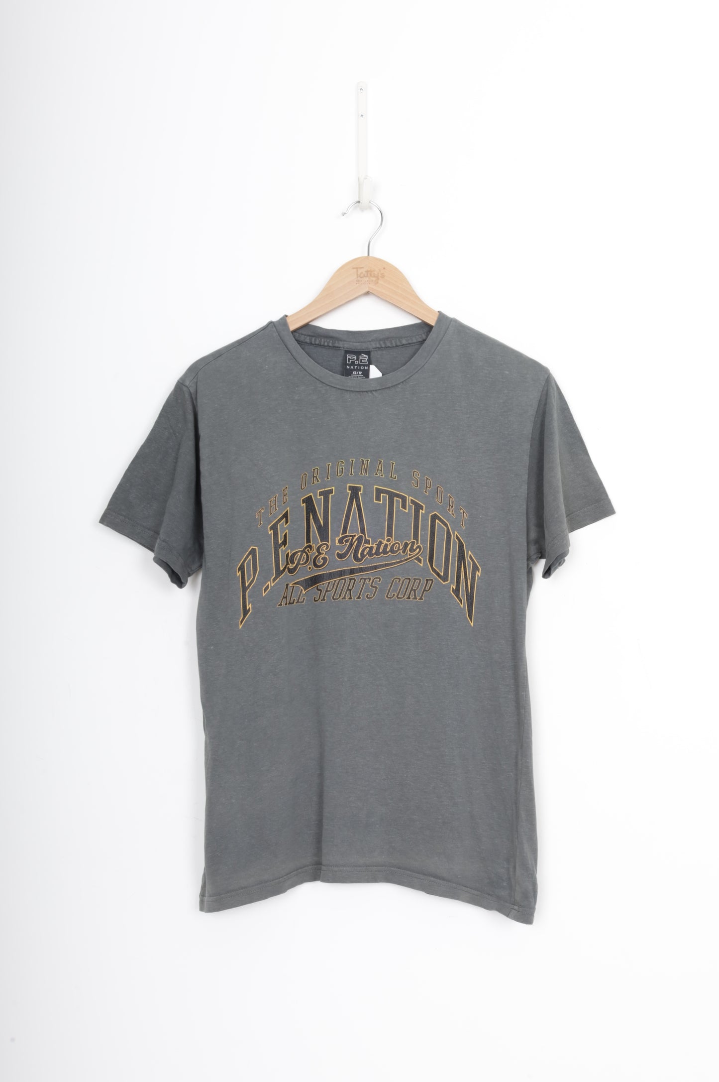 P.E Nation Womens Grey T-shirt Size XS