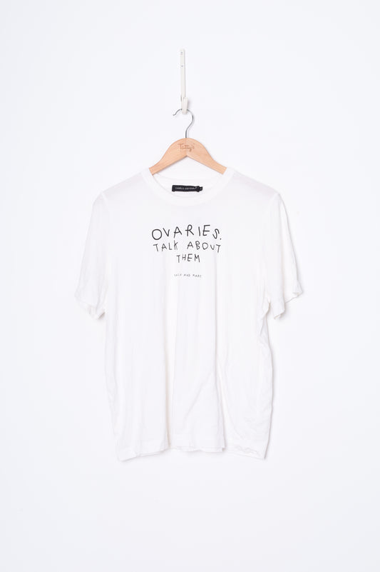 Camilla and Marc Womens White T-shirt Size M