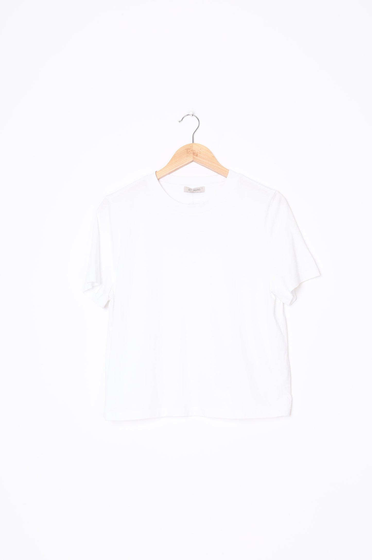 St Agni Womens White T-shirt Size L