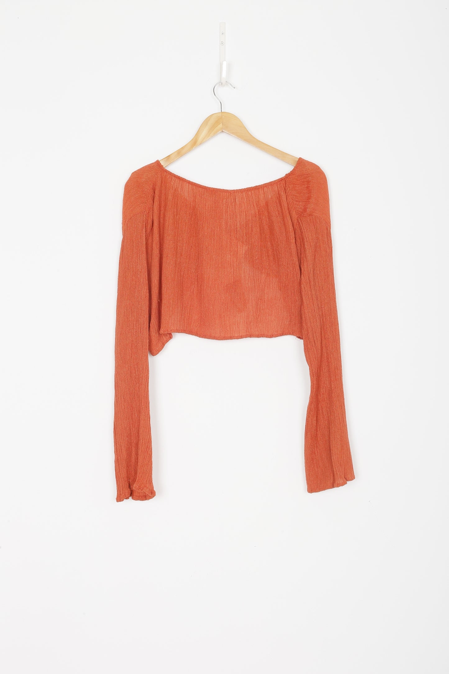 Savannah Morrow Womens Orange Top Size S