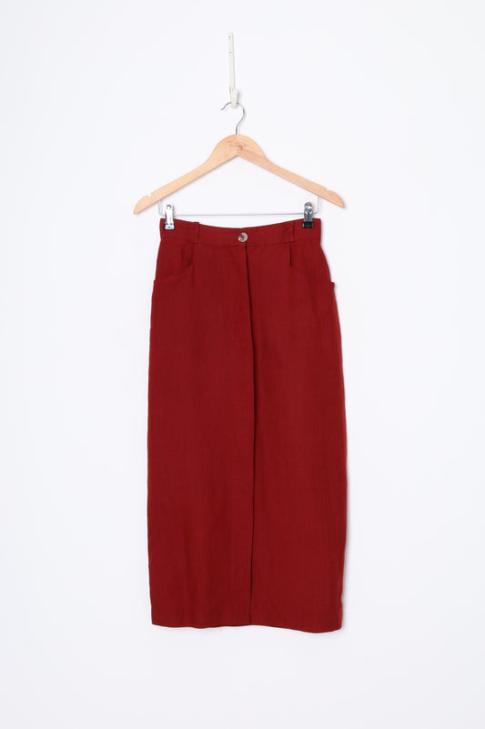 Ashley Fogel Womens Red Skirt Size 10