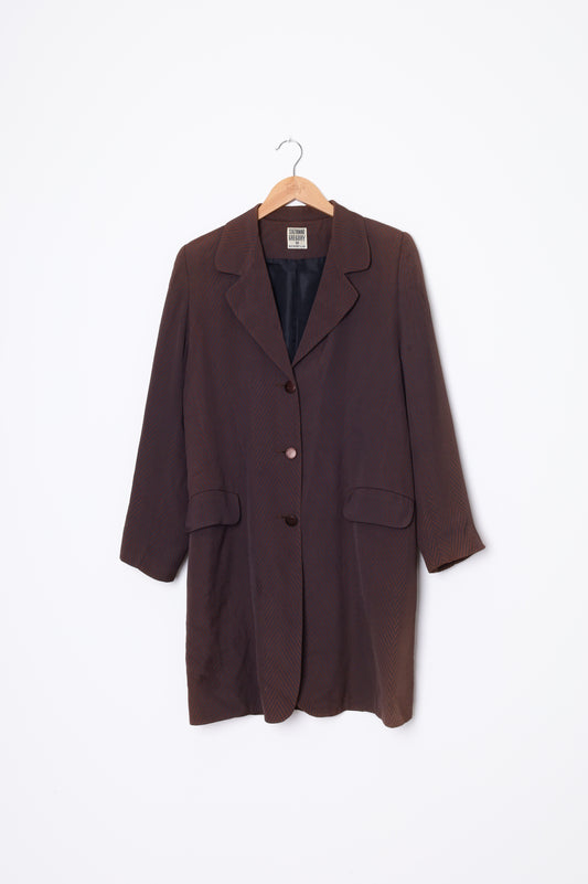 Suzanne Gregory - Vintage Womens Brown Blazer Size 10