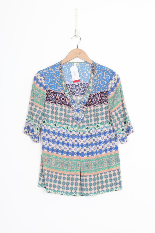 Loobie's Story Womens Blue Top Size 10