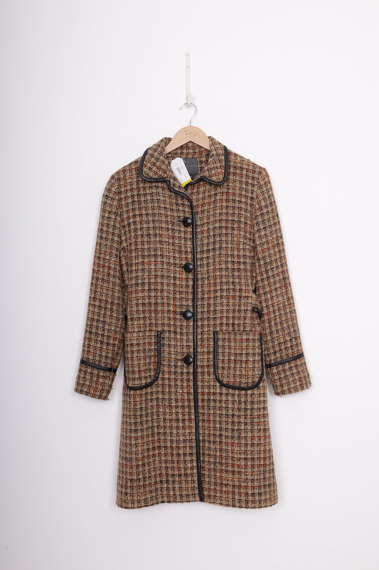 Kate Sylvester Womens Brown Coat Size L