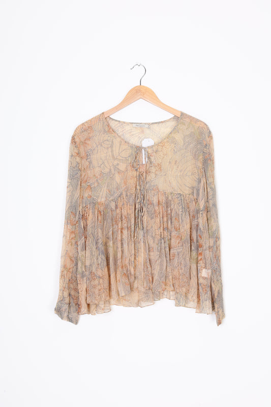 Mes Demoiselle Paris Womens Beige Blouse Size 38