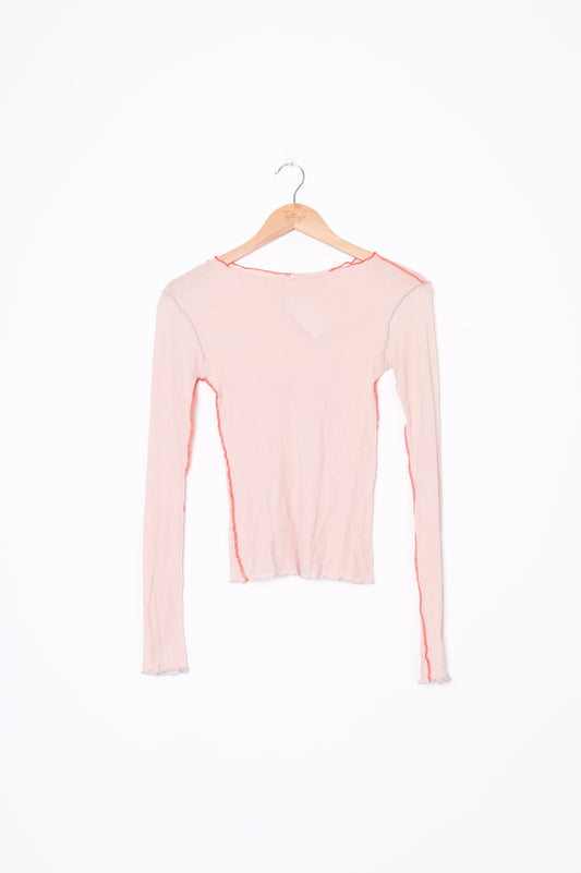 Base Range Womens Pink Top Size M
