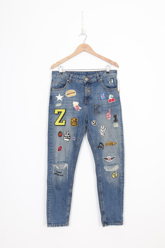 Zoe Karssen Womens Blue Jeans Size W 28