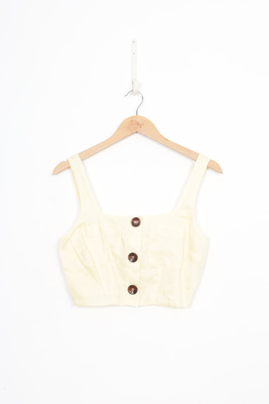 Reiss Womens Yellow Top Size 10