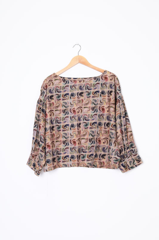 joanna lyle design Womens Beige Top Size L